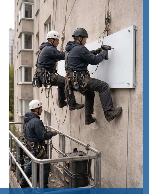 Монтаж табличек и указателей в Боре от 3637 р. | ВЫСОТНИК-Бор