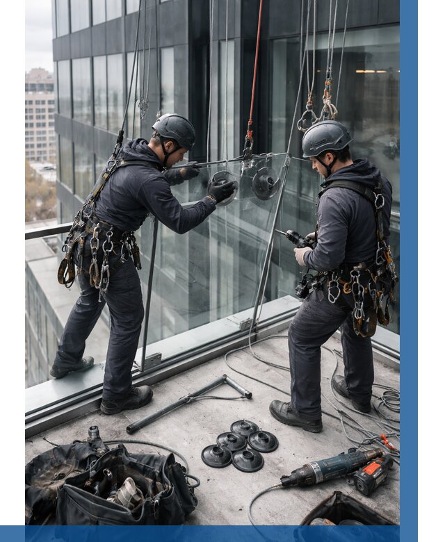 Монтаж стеклянных ограждений в Боре от 2598 р. | ВЫСОТНИК-Бор