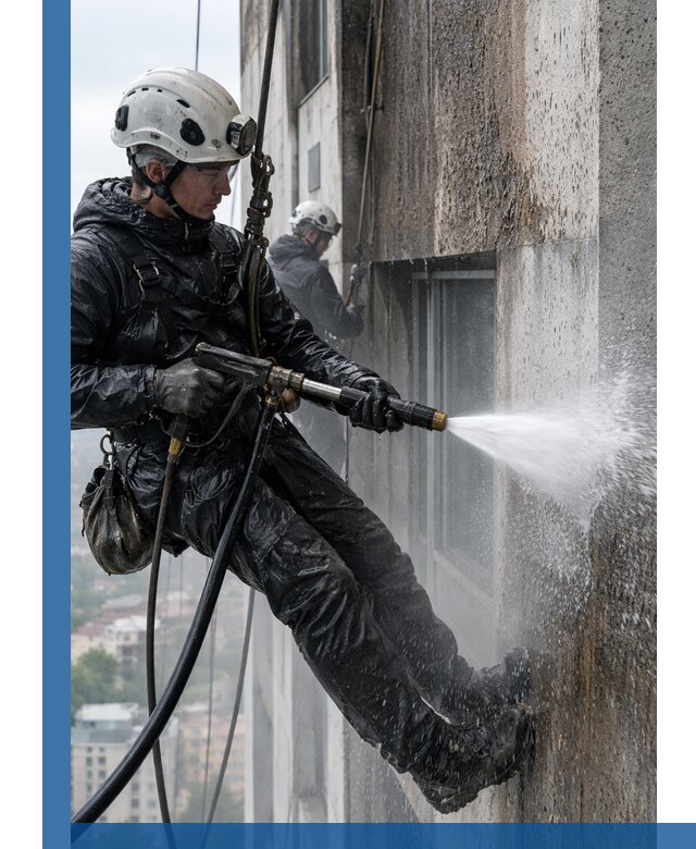 Гидроструйная очистка фасадов и конструкций в Боре