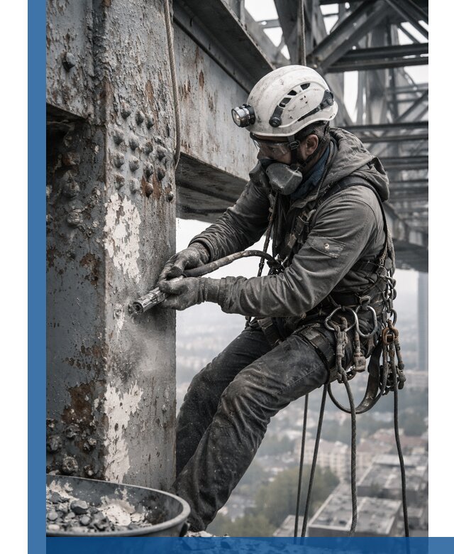 Удаление старой краски с металлических конструкций в Боре