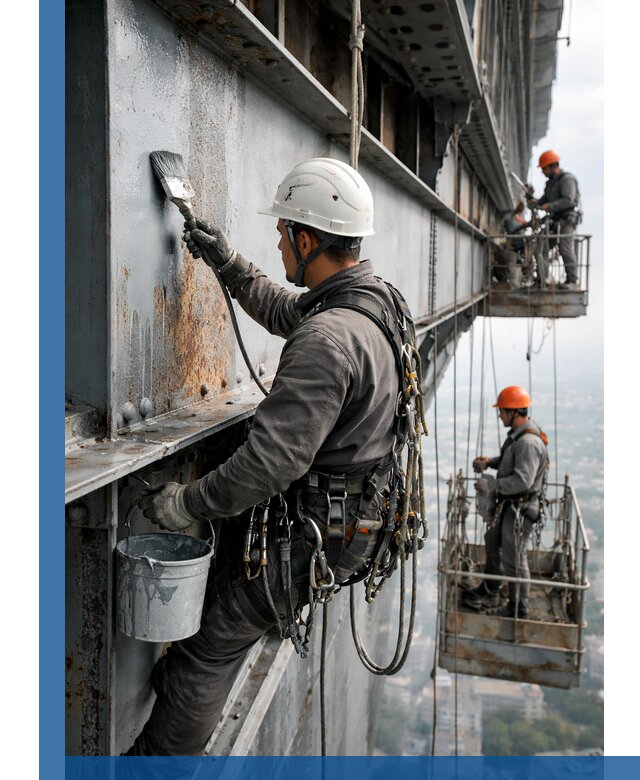 Покраска металлоконструкций на высоте в Боре профессионально