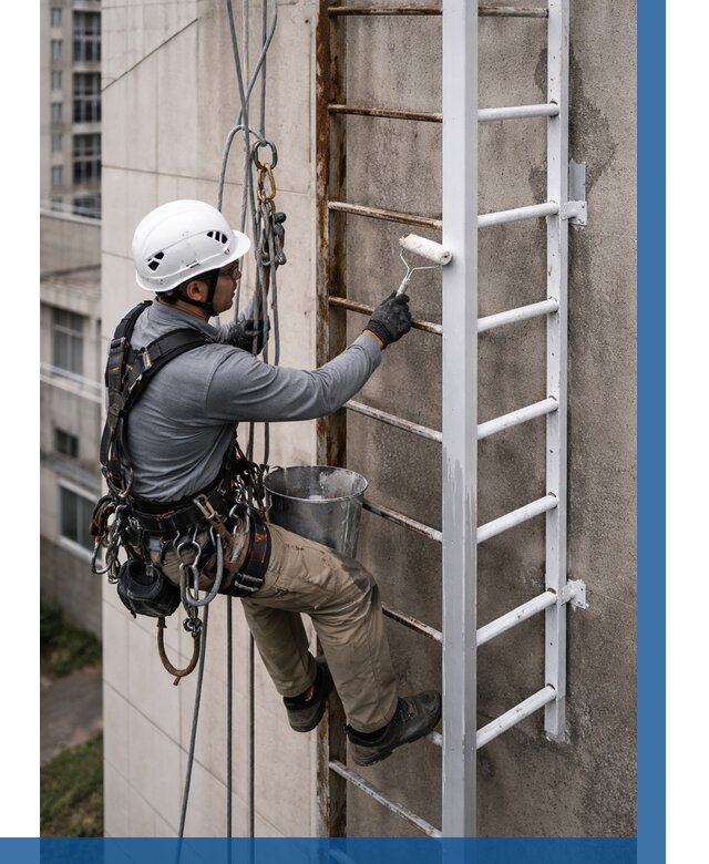 Покраска пожарных лестниц в Боре от 4676 р. | ВЫСОТНИК-Бор