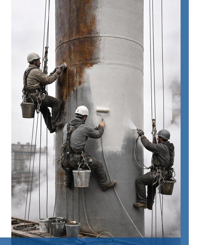 Покраска дымовых труб в Боре от 8832 р. | ВЫСОТНИК-Бор