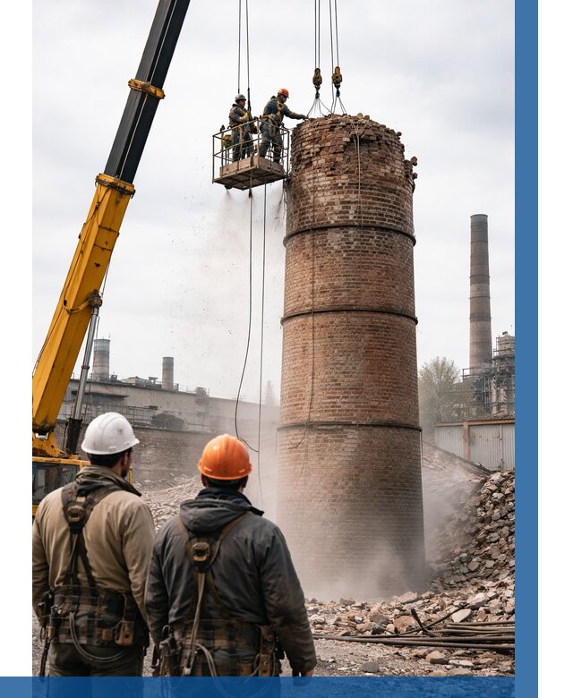 Демонтаж дымовой трубы в Боре от 93510 р. | ВЫСОТНИК-Бор, смета