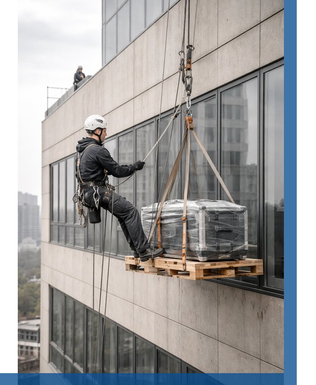 Спуск груза по фасаду в Боре от 3637 р. | ВЫСОТНИК-Бор