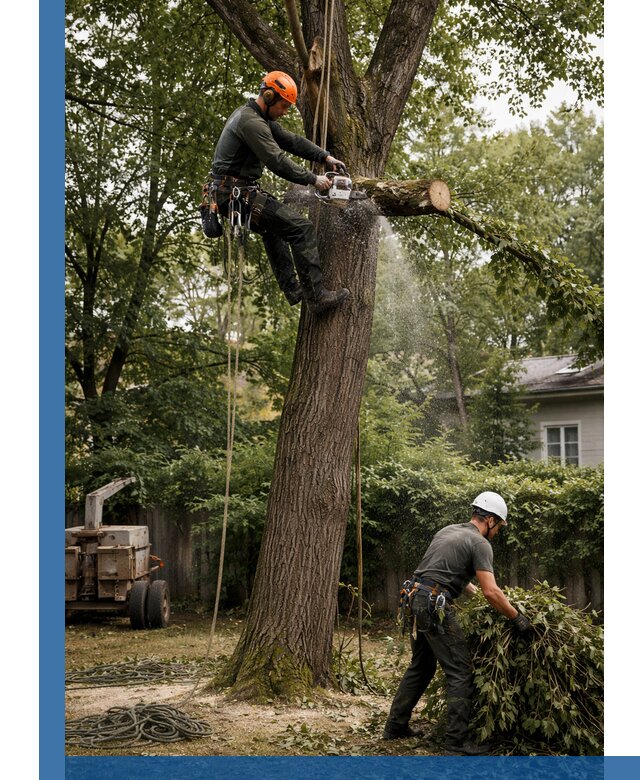 Кронирование деревьев в Боре, безопасная высотная обрезка