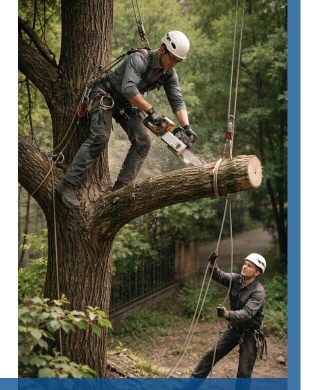 Спил деревьев альпинистами в Боре от 8312 р. | ВЫСОТНИК-Бор