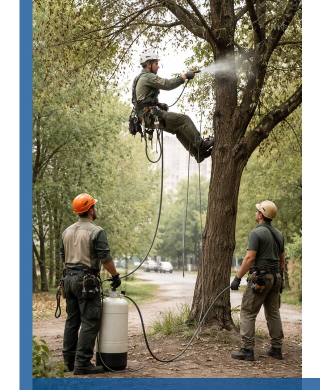 Обработка деревьев от вредителей в Боре профессиональная защита