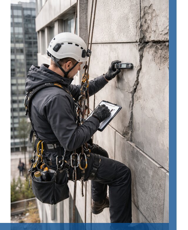 Обследование фасада альпинистами в Боре от 125 р. | ВЫСОТНИК-Бор