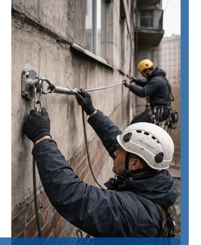 Монтаж анкерных линий в Боре от 3117 р. | ВЫСОТНИК-Бор