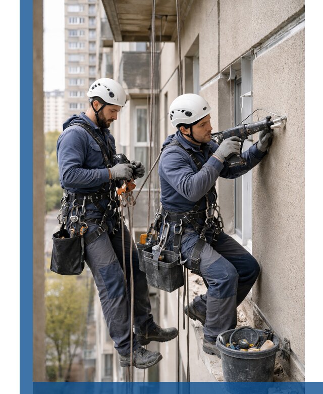 Промышленные альпинисты высотные работы и монтаж в Боре